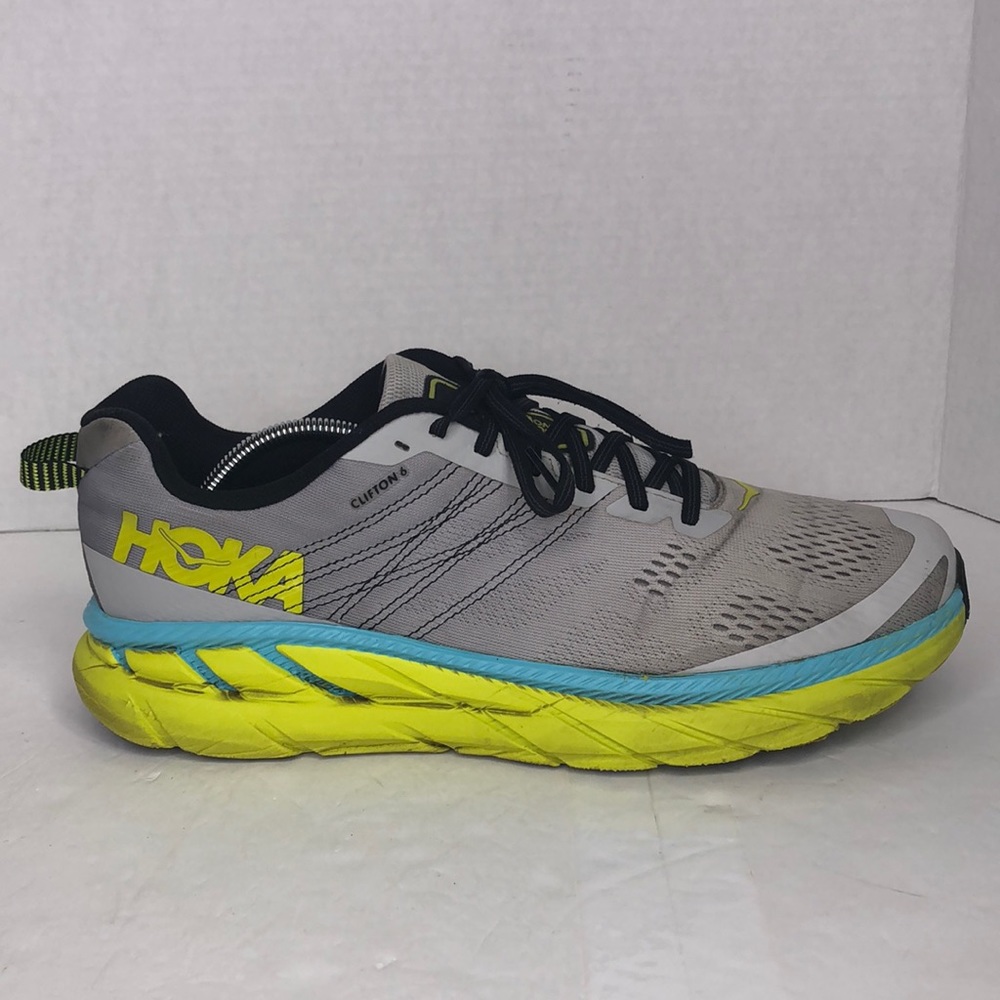 Hoka One One Clifton 6 Running Shoes Lunar Rock/Nimbus Cloud Men's Size 10.5
